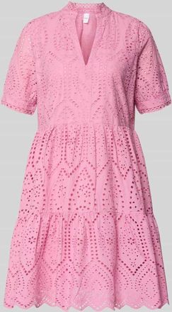 Vero Moda Minikleid mit Lochstickerei Modell Holi in Mauve, Gr&ouml;&szlig;e XL