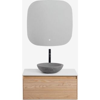 Sklum Sklum - Conjunto De Mueble De Ba&ntilde;o En Madera De Fresno Tedrik