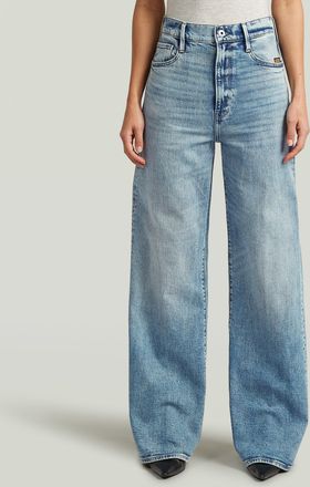 G-Star Straight-Jeans G-STAR Strace Straight Wmn, Damen, Gr. 26, L&auml;nge 30, faded blau halite, Denim/Jeans, Obermaterial: 99% Baumwolle, 1% Elasthan, straight