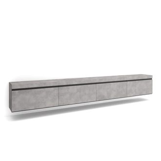 Skraut Home Mueble tv efecto madera cemento 320x35x45cm colgado