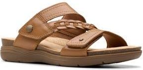 Clarks April Raelyn Slide Sandal in Tan Leather at Nordstrom Rack, Size 7.5