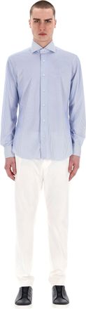 Barba La Polo Superlight Technical Fabric Stripe Shirt