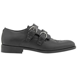 Roberto Cavalli Mens Black Vitellino Buckled Loafers, Brand Size 40 ( US Size 7 )