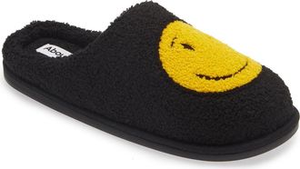 Abound Quinn Slipper in Black Smiley Face at Nordstrom Rack, Size X-Large