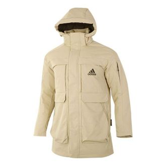 adidas Big Pocket Pk Stay Warm mid-length Cargo Down Jacket Khaki GN9837