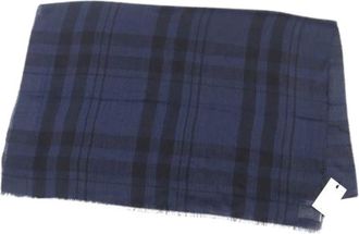 Dior Pre-owned Scarves, male, Blue, Size: ONE SIZE Pre-owned Homme Cashmere Scarf