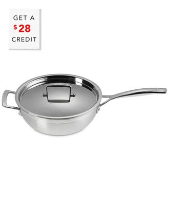 LE CREUSET Classic Stainless Steel 3Qt ChefS Pan With $28 Credit