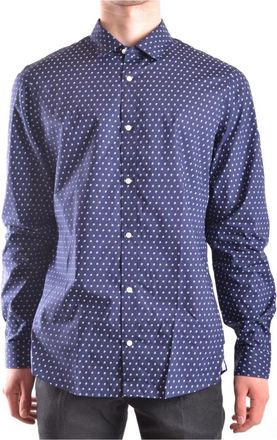 Michael Kors Casual Overhemd - Heren - Casual Overhemden - Blauw - 2XL - Katoen - Overhemden