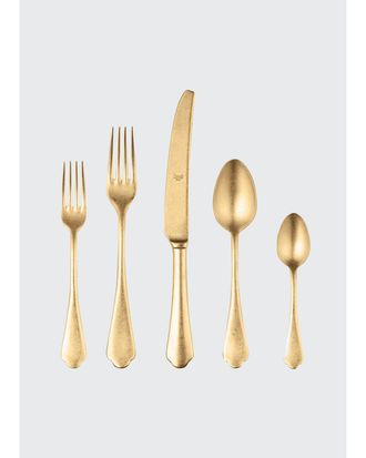 Mepra Dolce Vita Pewter Oro 20-Piece Flatware Set