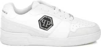 Philipp Plein logo-plaque low-top trainers - White