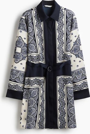 H&M Blusenkleid mit Gürtel - Blue