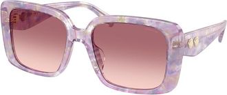 Coach Gradient Pink Purple Square Ladies Sunglasses HC8424U 58677W 54