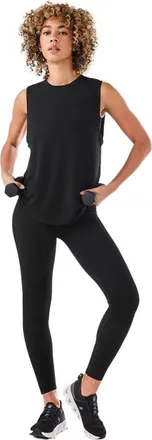 Tavi High Neck Muscle Tank in Ebony at Nordstrom, Size Xx-Large