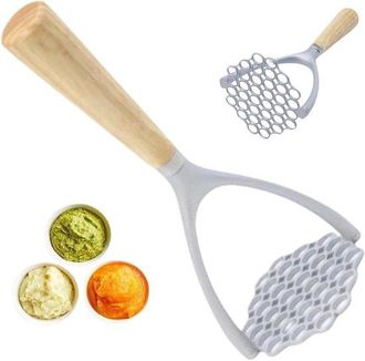 OEM Prensa Para Patatas - Machacador De Cocina - Preparaci&oacute;n De Alimentos - Mango Ergon&oacute;mico De Madera - 24 Cm - No Especificado