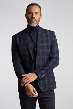Jeff Banks Navy Check Blazer