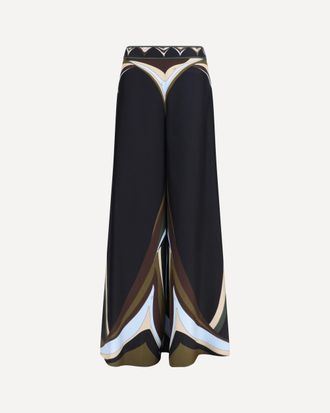 Pucci Silk printed palazzo Pants Female 42
