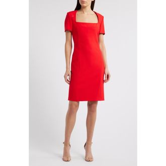 BOSS Domingana Sheath Midi Dress in Goji Berry at Nordstrom Rack, Size 8