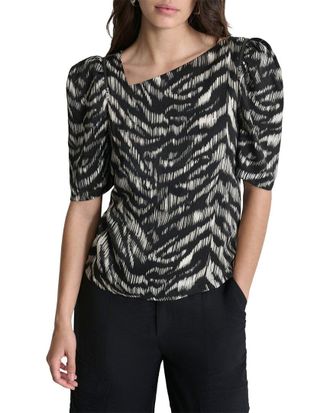 DKNY Dkny Asymmetrical Short Sleeve Top