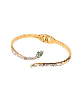 Jean Claude Plated Stainless Steel Cz Bangle Bracelet