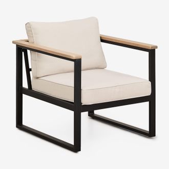 Sklum Sklum - Sill&oacute;n De Jard&iacute;n En Aluminio Y Madera De Acacia Lipov