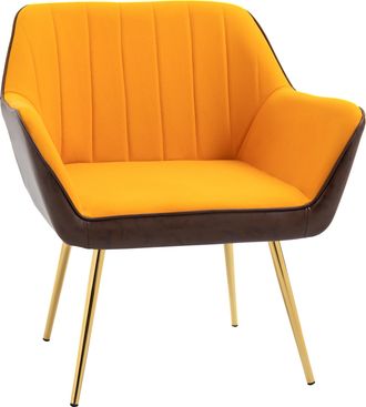 OEM Silla De Cuero Sint&eacute;tico Y Terciopelo Con Respaldo A Rayas Patas Doradas Y Asiento Acolchado Para Sal&oacute;n Dormitorio Gris