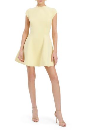 Bardot Beckett High Neck Minidress in Canary Yellow at Nordstrom, Size 10