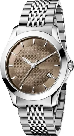 Gucci Accessoires, Heren, Grijs, ONE Size, Ya 126406 Horloge