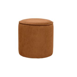 Miliboo Miliboo - Pouf rotondo in velluto a coste terra bruciata D40 cm paul