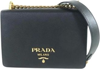 Prada Pre-owned Cross Body Bags, female, Black, Size: ONE SIZE Pre-owned Vintage Shoulder Bag