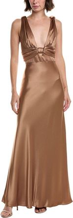Issue New York Pleated Bow Bodice Gown