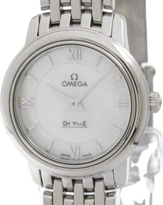 Omega Pre-owned Watches, female, White, Size: ONE SIZE Pre-owned Stainless Steel Watch
