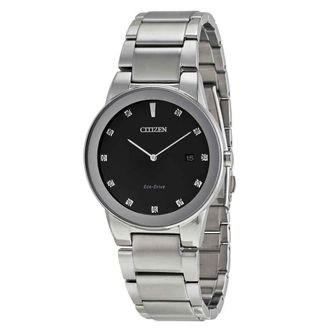 Citizen Axiom Eco-Drive Black Dial Mens Watch AU1060-51G