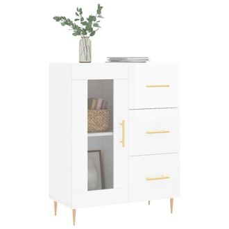 Berkfield Home Sideboard High Gloss White 69.5x34x90 cm Engineered Wood