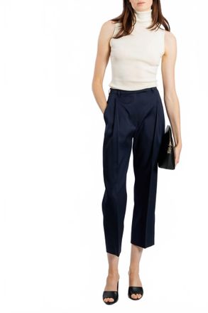 Christian Wijnants Prikana Wool Pants In Dark Navy