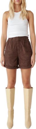 Deadwood Suzy Suede Shorts In Brown