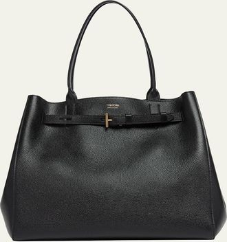 Tom Ford Audrey Large Grained Leather Tote Bag