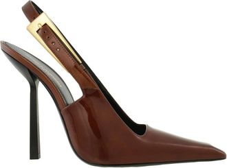 Saint Laurent Patent Leather Lee Slingback Pumps, Brand Size 40 ( US Size 10 )