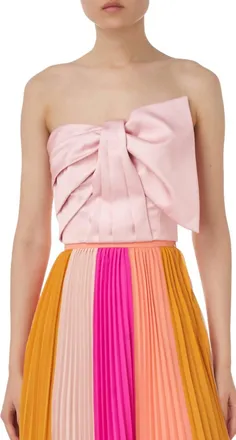 AMUR Terry Bustier Top In Peach