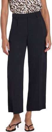 NYDJ Crepe Ankle Wide Leg Pants in Black at Nordstrom, Size 10