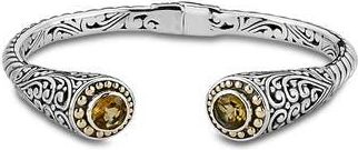 Samuel B. Tipped Two-Tone Bangle in Yellow at Nordstrom Rack