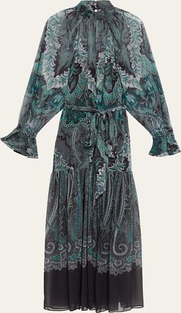 Kobi Halperin Connell Tiered Paisley-Print Maxi Dress