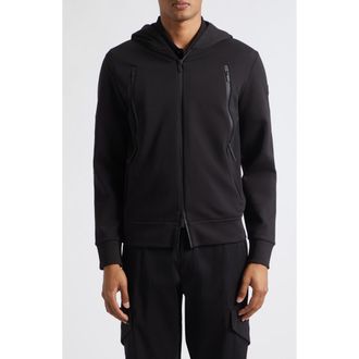 Moncler Cotton Blend Zip-Up Hoodie in Black at Nordstrom, Size Xx-Large