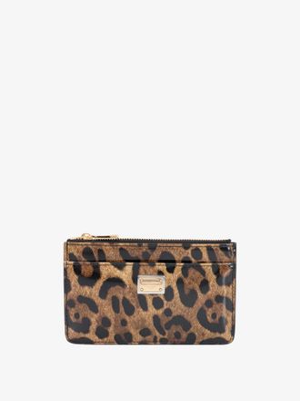 Dolce & Gabbana Portacarte in vernice con stampa animalier - DOLCE & GABBANA - gender_Woman
