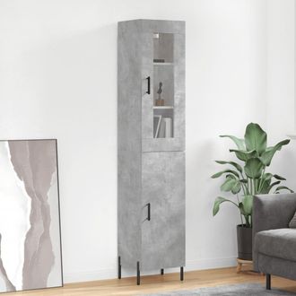 Berkfield Home Highboard Concrete Grey 34.5x34x180 cm Engineered Wood