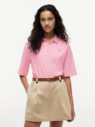 Tommy Hilfiger Polo de punto interlock y corte amplio