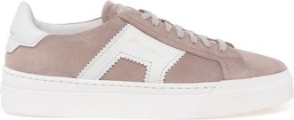 Santoni Schoenen, Dames, Beige, 40 EU, Leer, Double Buckle Sneaker