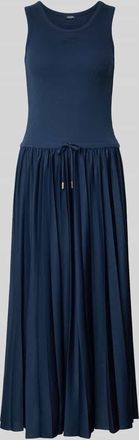 Joop Regular Fit Maxikleid mit Logo-Patch Modell Tildy in Marine, Gr&ouml;&szlig;e 34