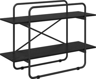 vidaXL Estanter&iacute;a 2 Niveles 100 X 35 X 70 Cm Pb Roble Negro Vidaxl