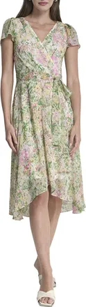 DKNY Dkny Faux Wrap Midi Dress