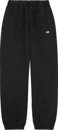 Cole Buxton Embroidered Cotton Sweatpants - Black - XL
